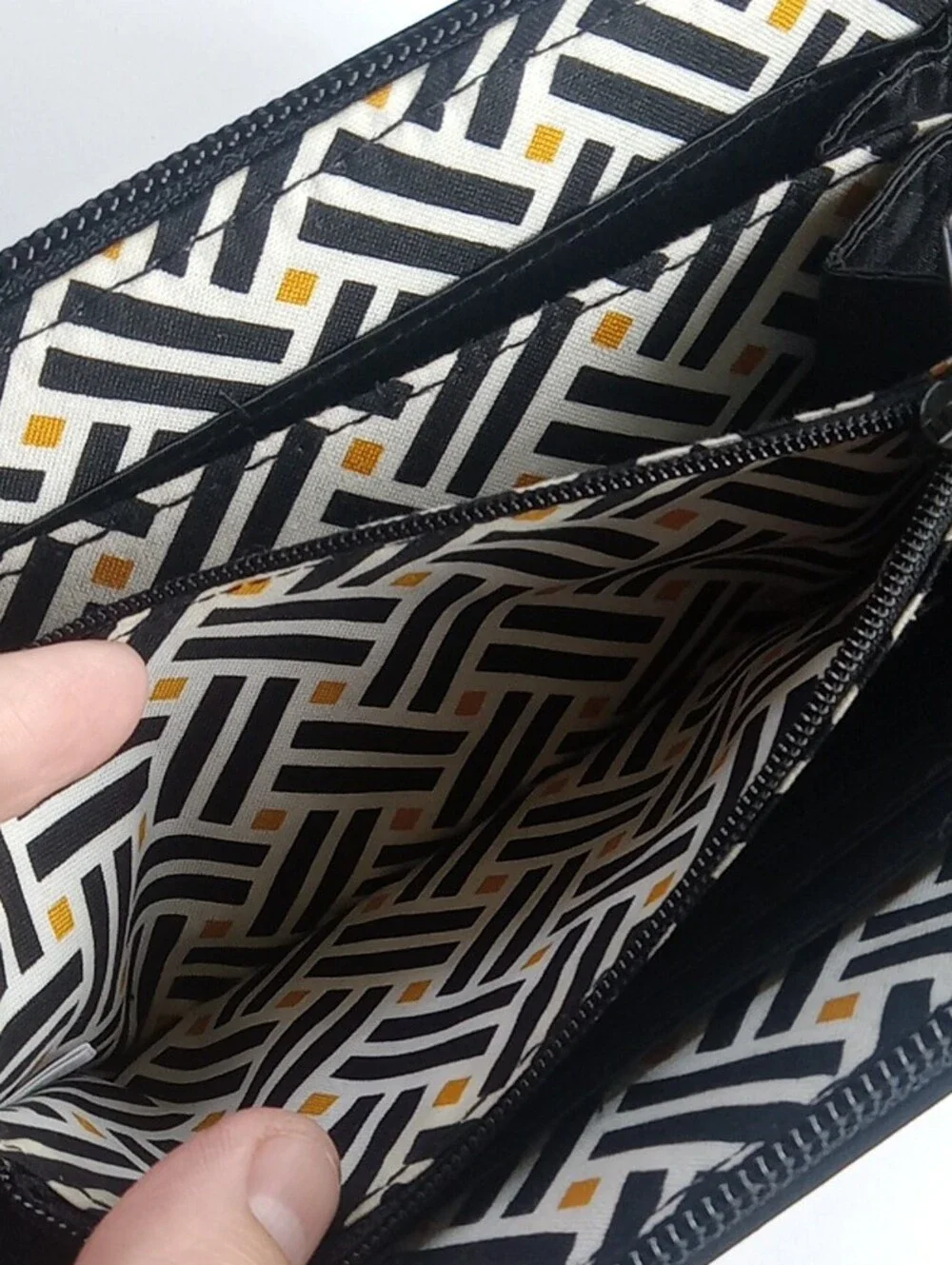 Vera Bradley Black Quilted Zip-Around Wallet